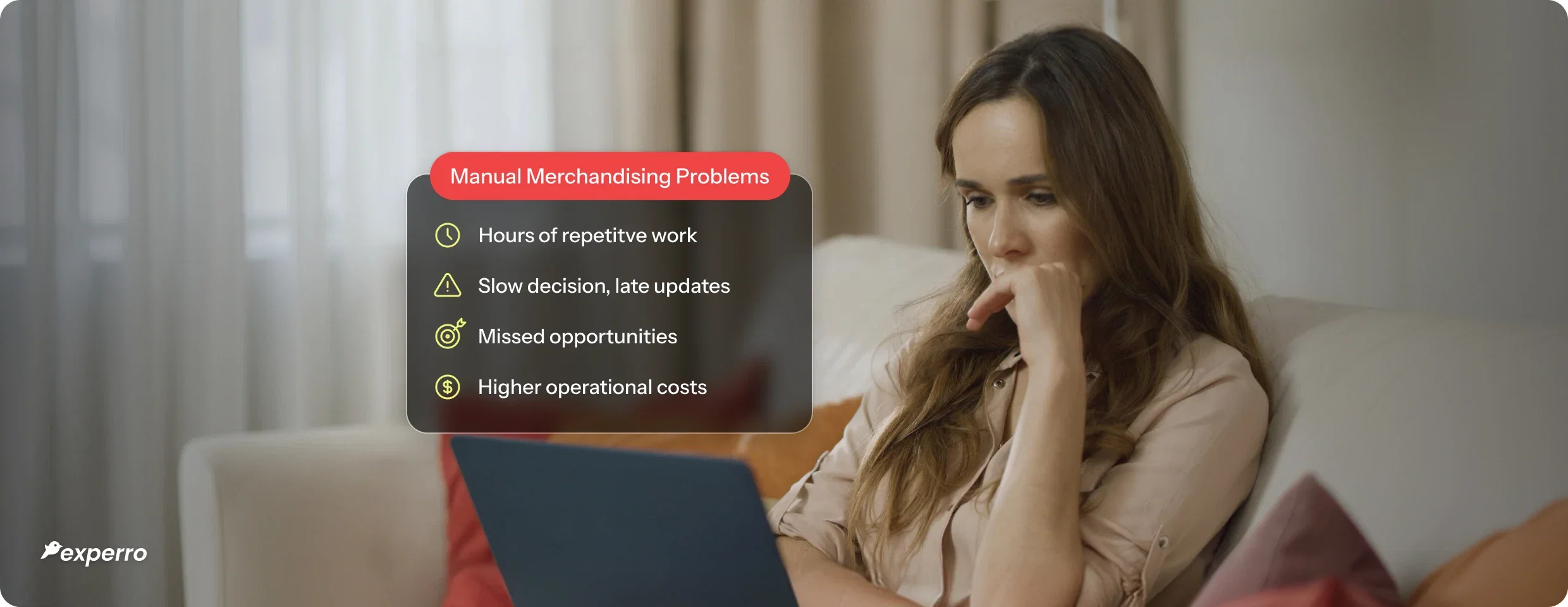 A blog by Experro on problems with manual merchandising