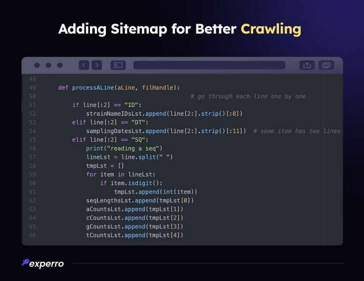 Adding Sitemap for Better Crawling  Adding Sitemap for Better Crawling
