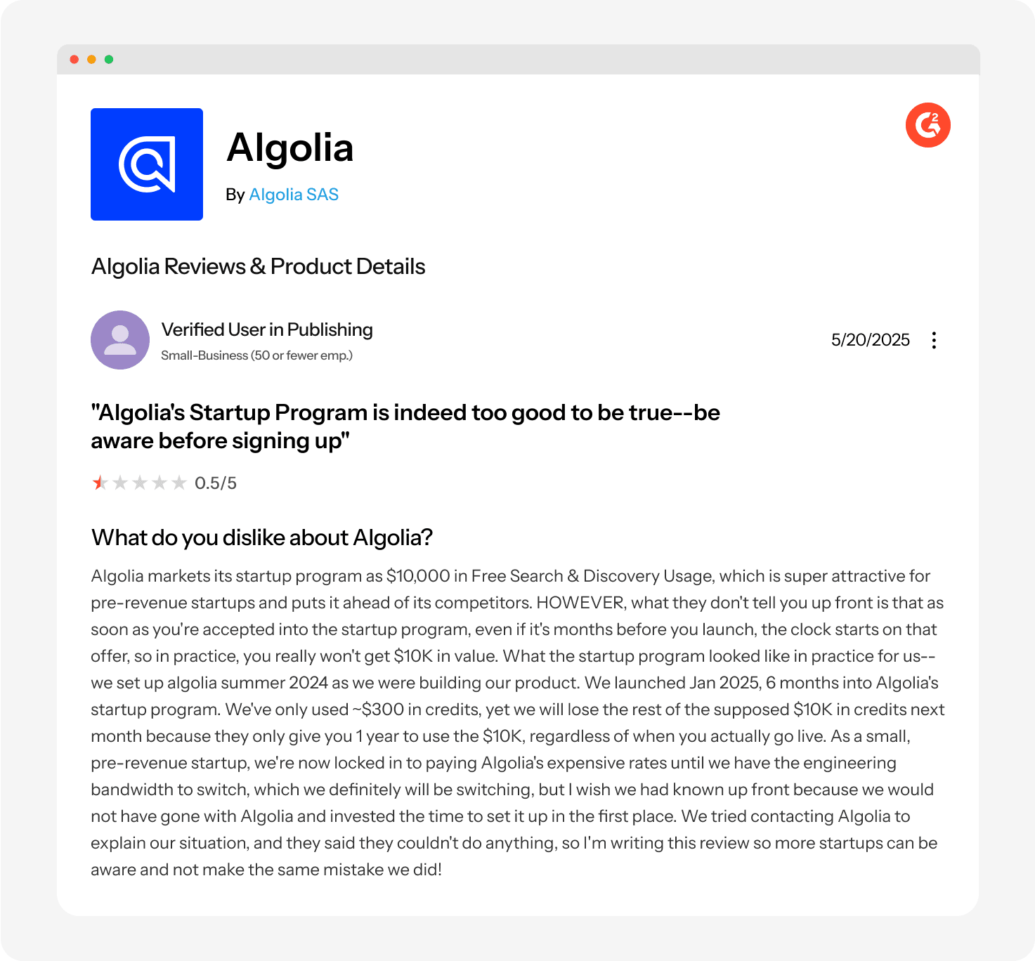 Algolia User Review Algolia User Review