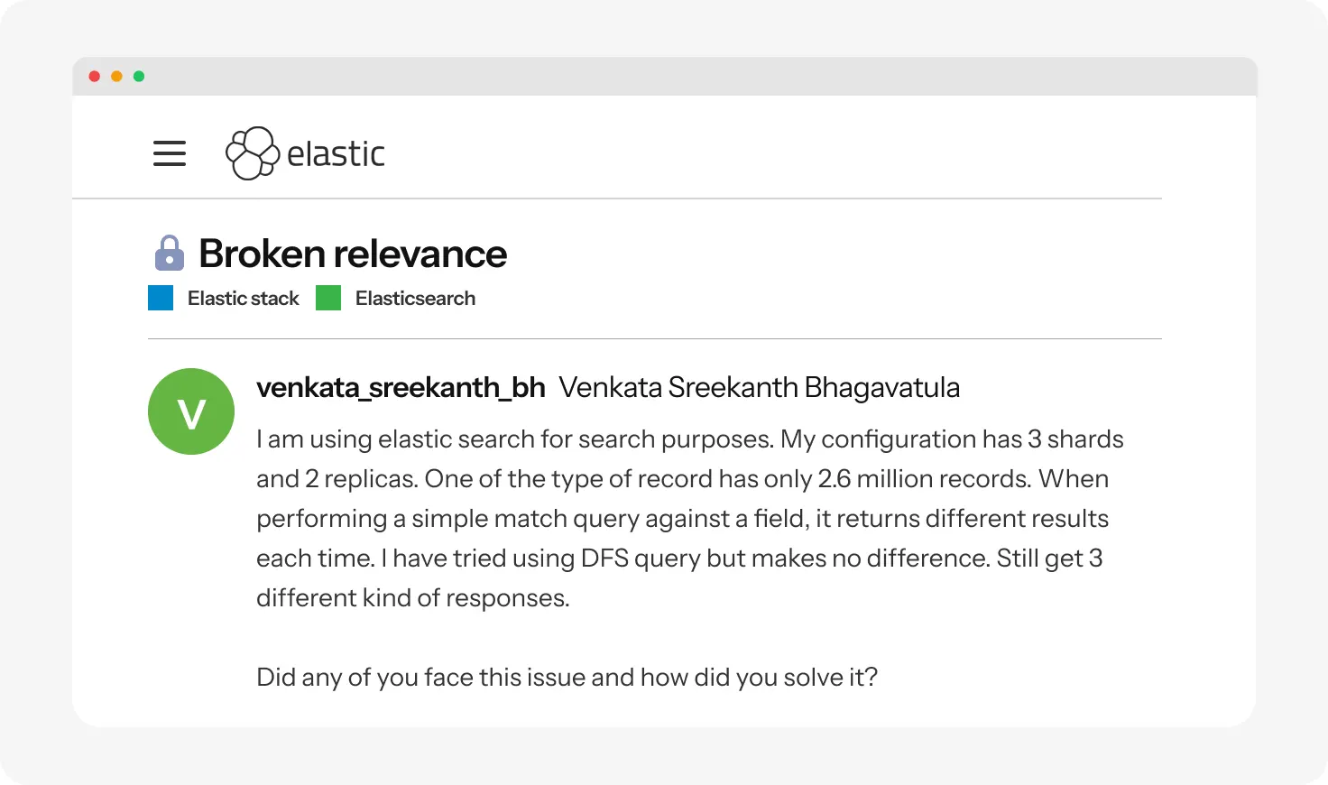 An unhappy client explaining grievances with Elasticsearch platform usage in the review An unhappy client explaining grievances with Elasticsearch platform usage in the review