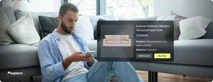 Banner of the blog on furniture retail customer experience by Experro