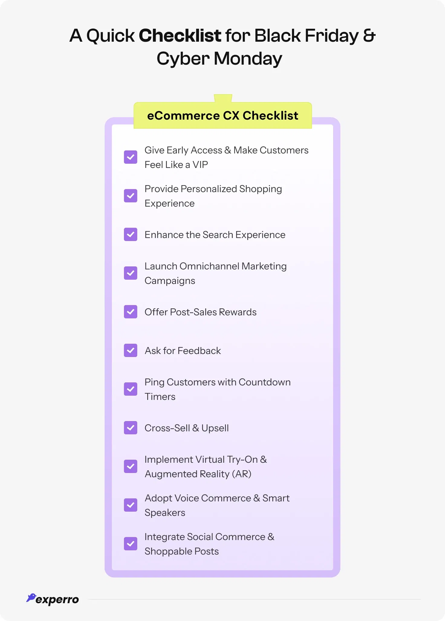 Black Friday Cyber Monday Checklist
