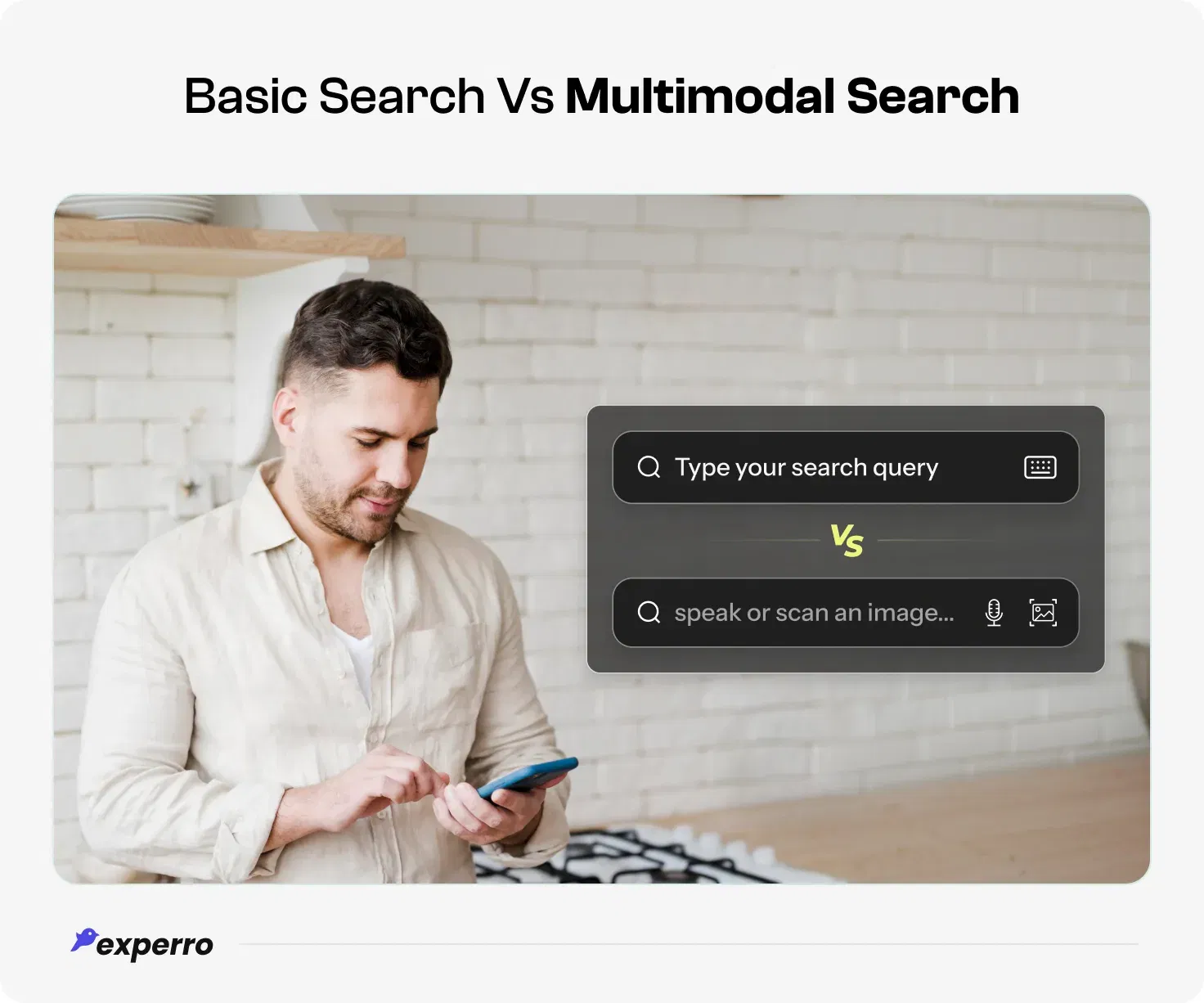 Difference between basic bar vs multimodal search bar of an e-store Difference between basic bar vs multimodal search bar of an e-store