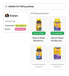Discovery Filtered by Affinities for shopper ease