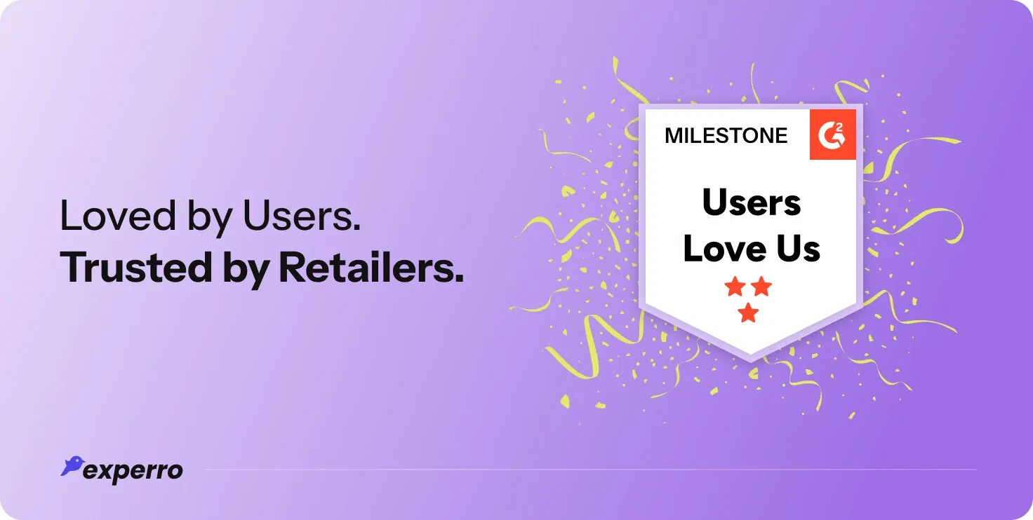Experro has been awarded with the Users Love Us badge this Winter 2026