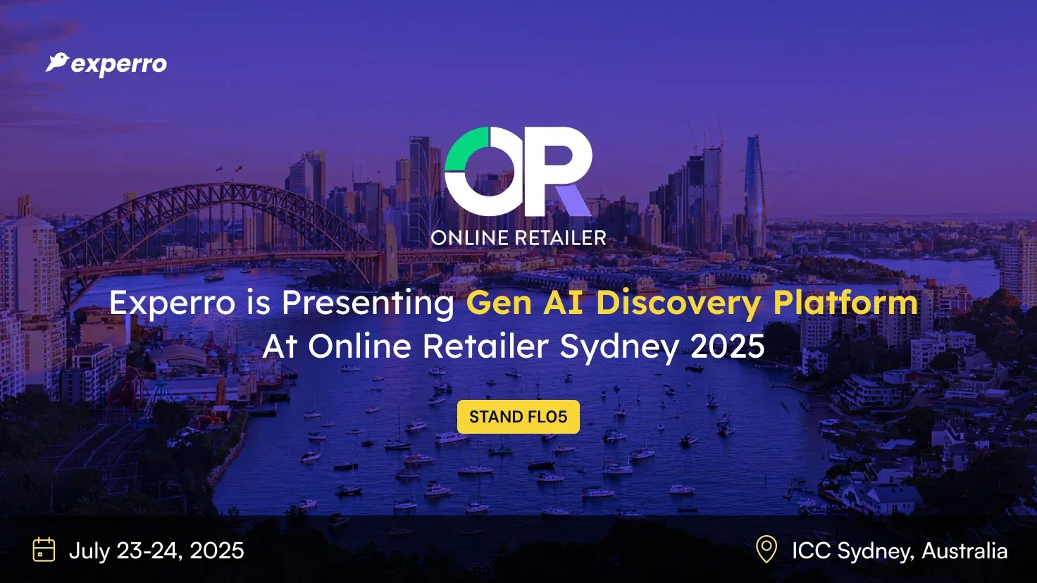 Experro Presenting Gen AI Discovery Platform at Online Retailer Sydney 2025