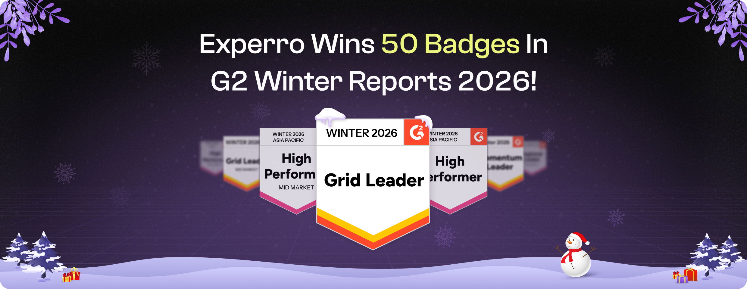 Experro Wins 50 Badges in G2 Winter Reports 2026