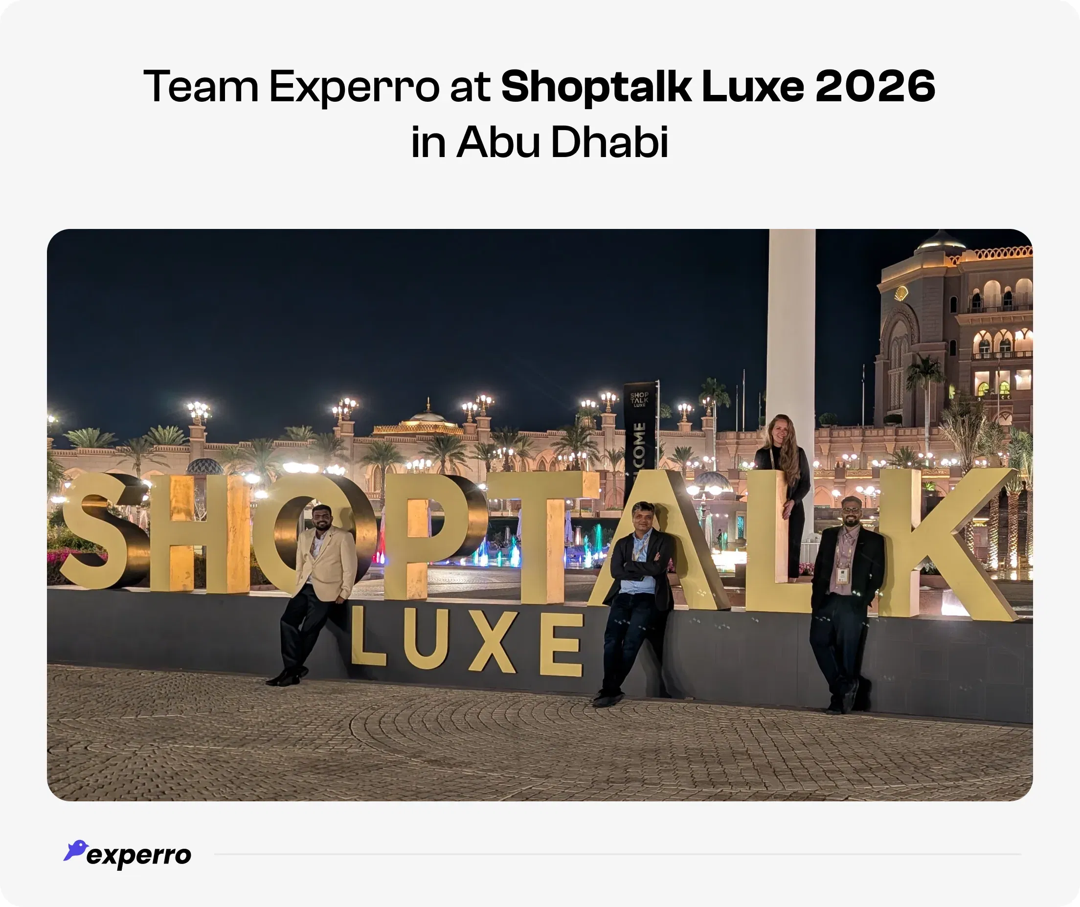 Expert team of Experro at Shoptalk Venue