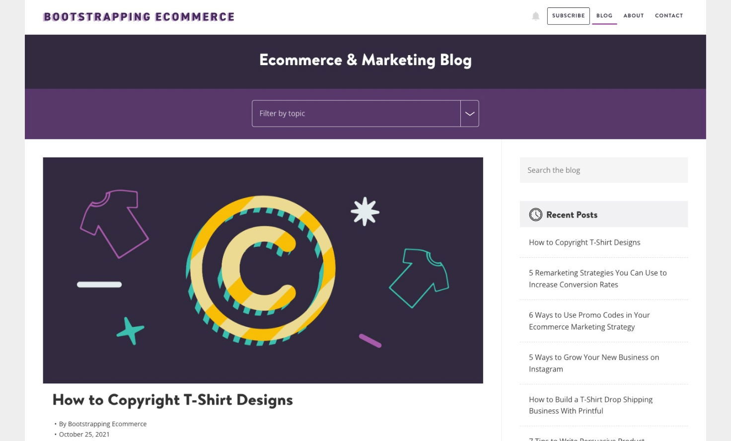 Bootstrapping eCommerce Blog Bootstrapping eCommerce Blog