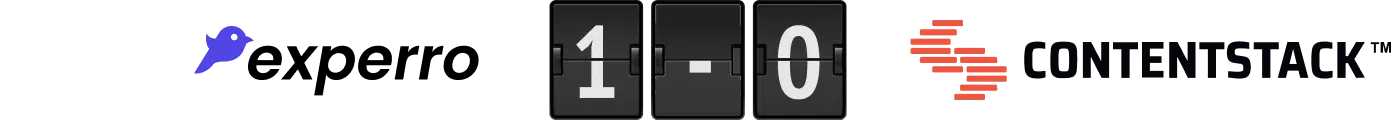 Experro beats Contentstack, hands down! width=