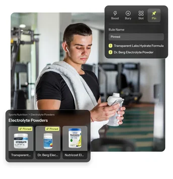 Healthcare, nutrition, wellness eCommerce product discovery by Experro