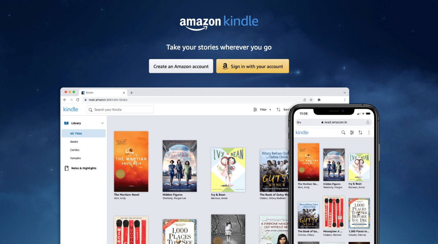 Amazon Kindle Landing Page Amazon Kindle Landing Page