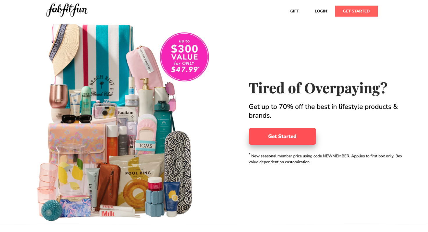 FabFitFun Landing Page FabFitFun Landing Page