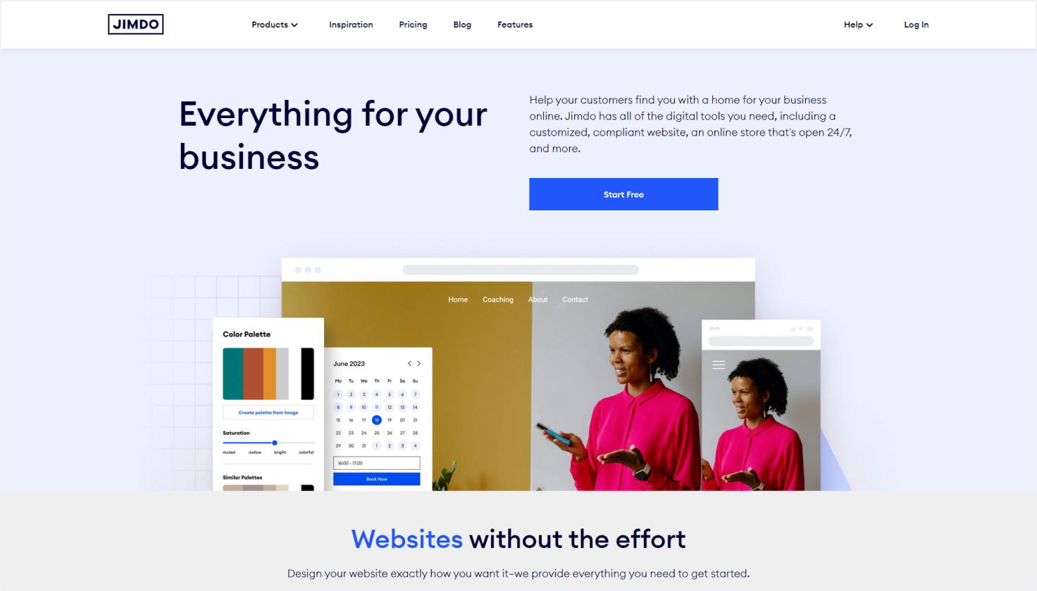 Jimdo Drag and Drop Website Builder