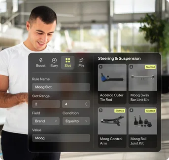Manage pinned, boosted, buried, slotted millions of SKUs with absolute ease to boost product visibility and sales