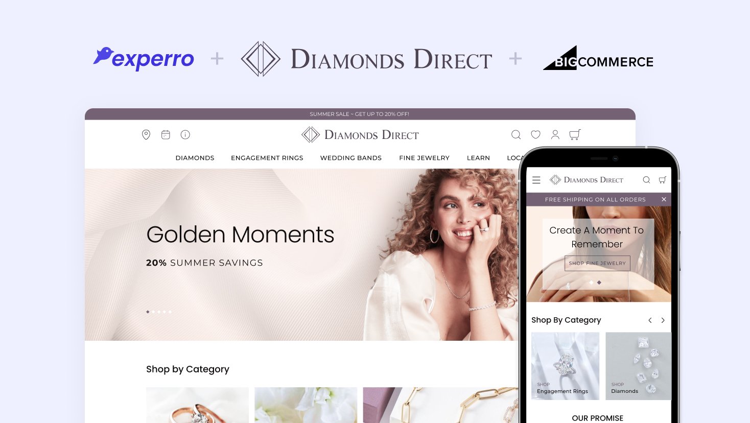 Diamonds Direct chooses Experro to build a personalized luxury shopping experience 