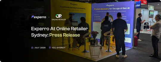 press release banner by Experro on Online Retailer Sydney event experience