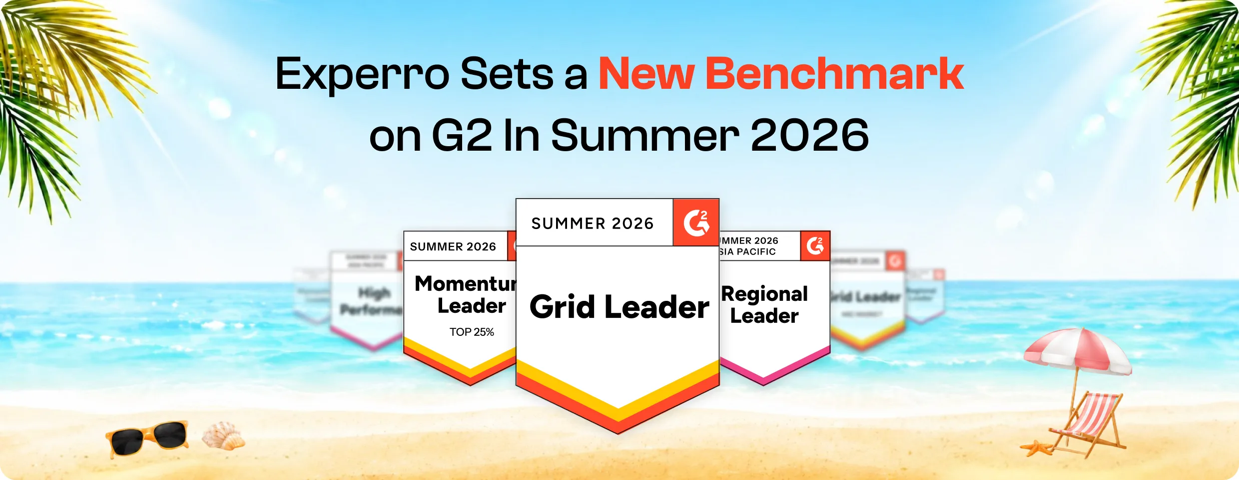 Press release by Experro on winning more than 50 badges in G2 summer 2026 reports