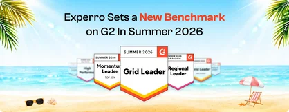 Press release by Experro on winning more than 50 badges in G2 summer 2026 reports