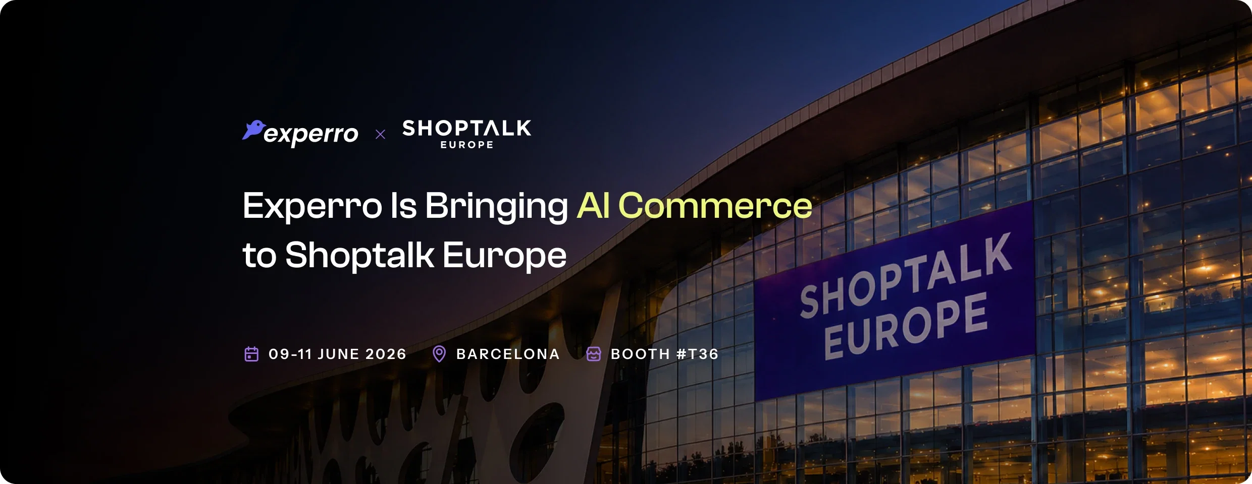 Press release of Experro bringing AI commerce to Shoptalk Barcelona 2026 in Europe