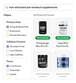 Reduce Choice Overload for shoppers buying health, wellness, nutrition items online