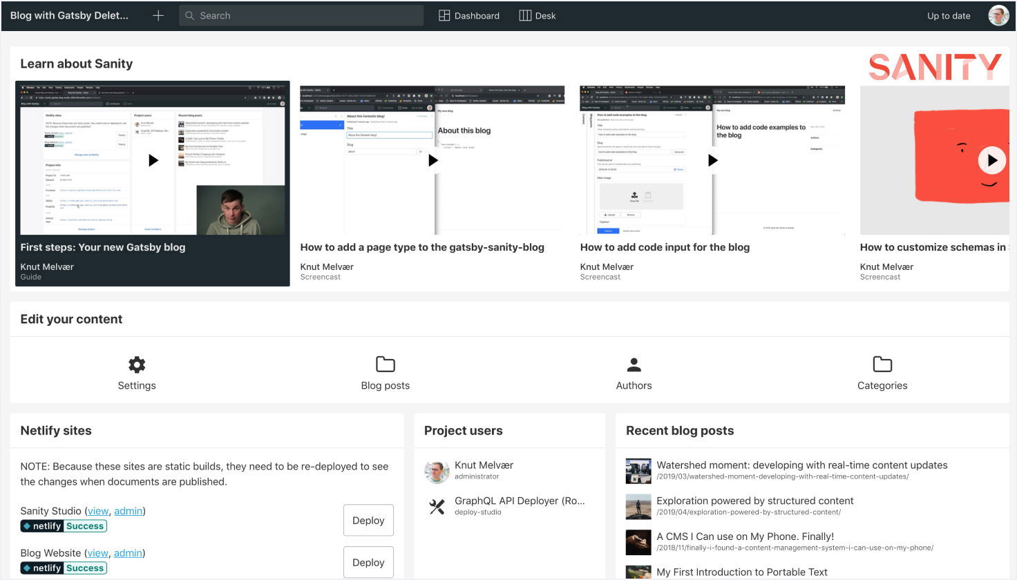 Sanity Headless CMS