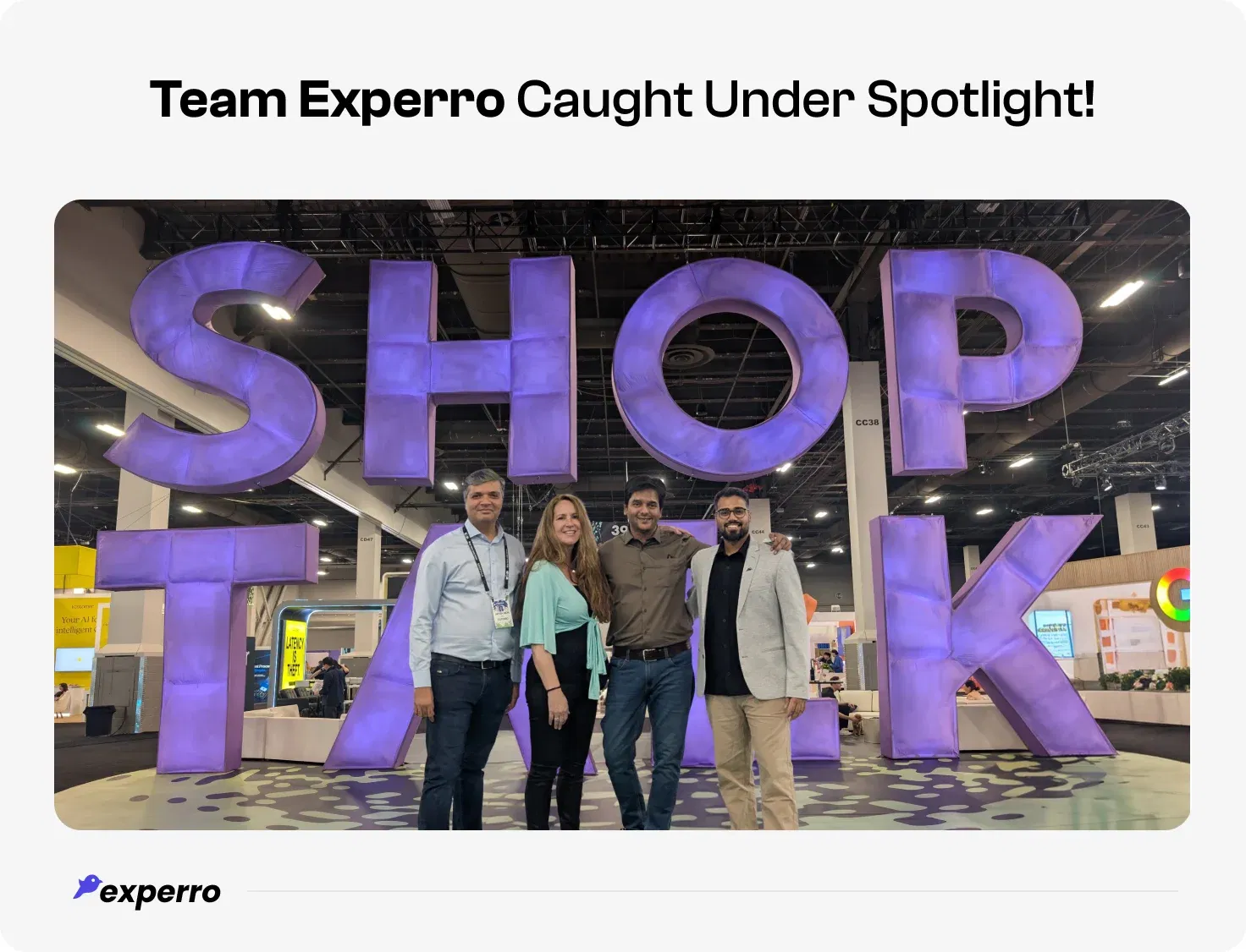 Team Experro together at the Shoptalk Spring 2026 venue