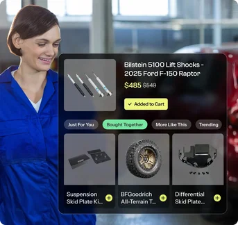 Vehicle-specific Product Recommendations for easy and fast sales