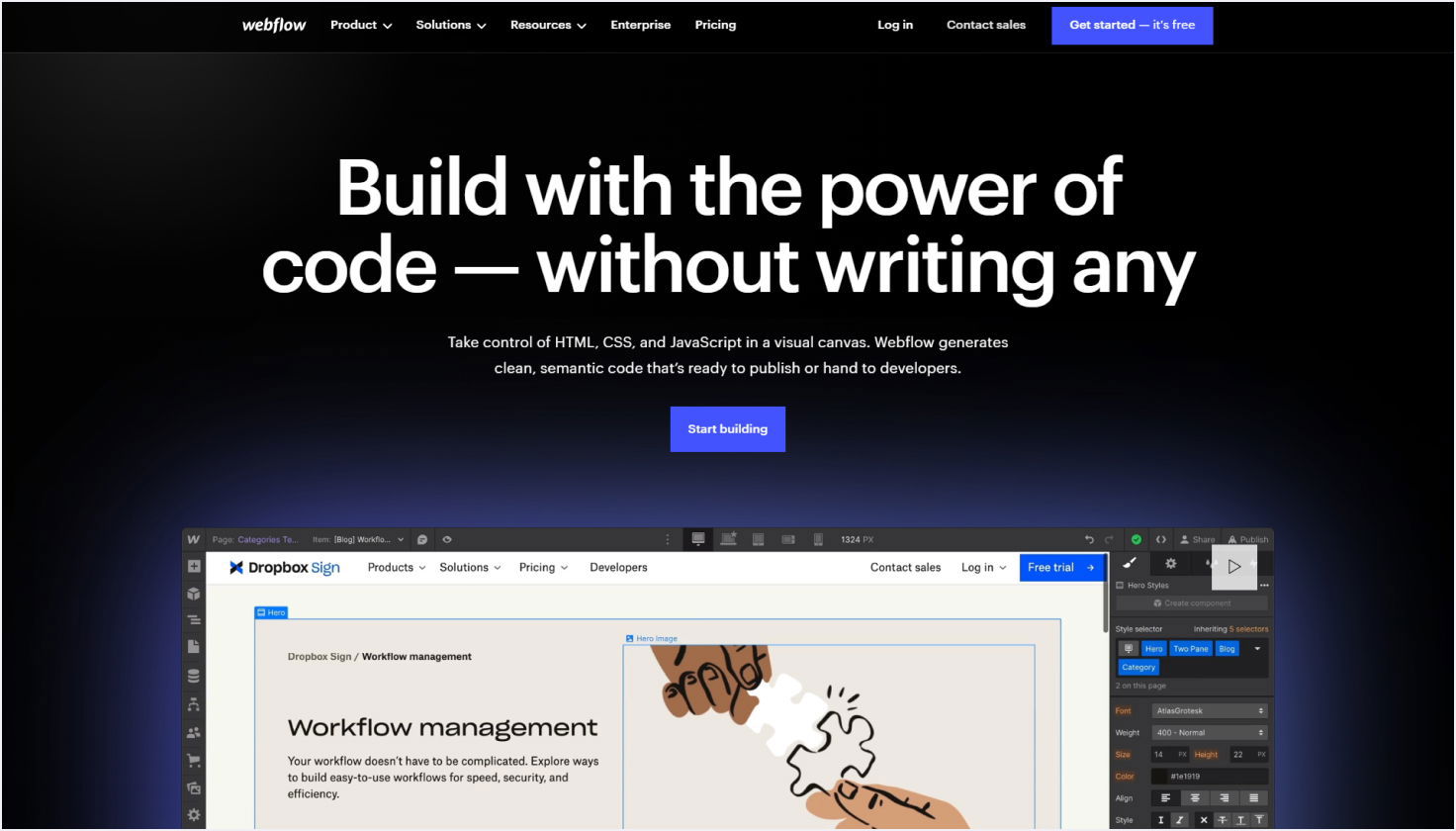 Webflow Drag and Drop Website Builder